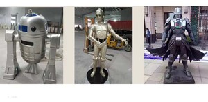 Yaşam boyutu büyük fiberglas beyaz askerler heykel yıldız savaş-fırtına Trooper heykeli fabrika özelleştirmek heykelcik - Product Image 4