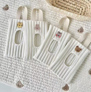 Boîte portable pour lingettes humides avec couvercle rabattable, sac de rangement suspendu pour voiture et poussette, porte-papier - Product Image 2