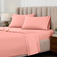 Collection complète de tissus en microfibre brossée teintée d'un côté, doux et colorés, pour draps de lit et usage domestique