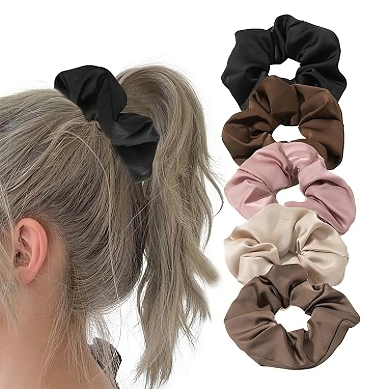 Custom Label Logo Hair Scrunchie Silky