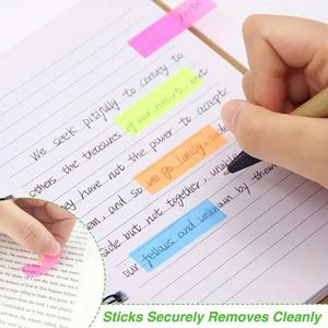 Marcadores Adhesivos Fluorescentes Personalizados de 8 Colores para Oficina, Notas Adhesivas, Marcadores de Páginas y Bloc de Notas, 12.5x6cm - Product Image 4