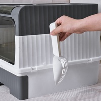 Vente en gros de produits de toilette pour le nettoyage des animaux de compagnie Accessoires simples de litière pour chat stérilisée entièrement fermée