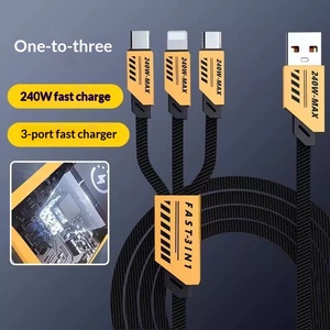 Cable de Carga Rápida 3 en 1 con Doble Motor de Nitruro de <span class=keywords><strong>Galio</strong></span>, Conectores Micro USB/Tipo-C para Uso en Automóviles - Product Image 2