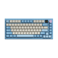 Teclado Mecánico para Juegos RGB con Pantalla Multimedia a Color de Triple Modo y Logotipo Personalizado OEM, Teclado para Juegos 3 en 1 de 81 Teclas para PC y Portátil