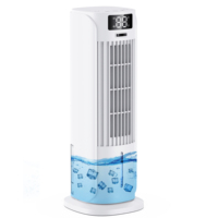 Ventilateur tour brumisateur de bureau avec télécommande, oscillation numérique électrique, réservoir d'eau de 600 ml, idéal pour l'hôtellerie