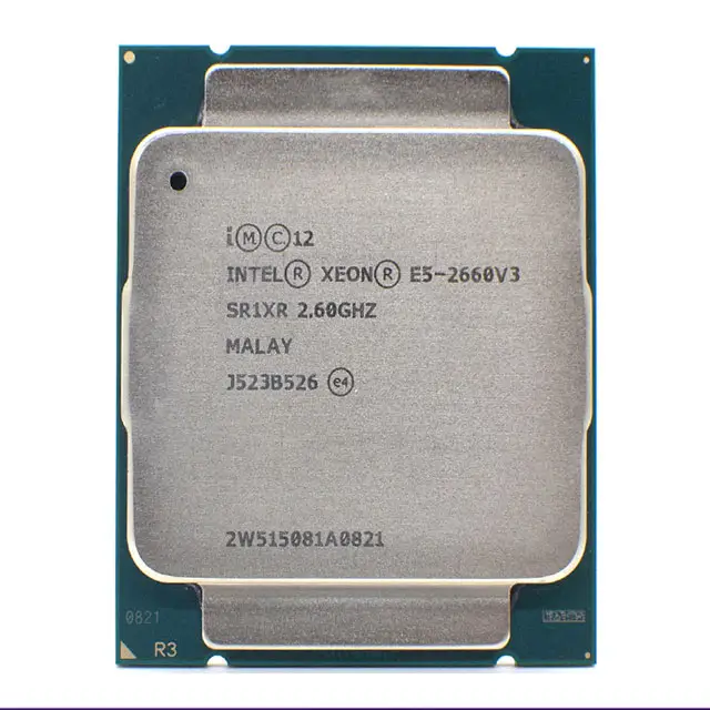 Intel Xeon E5-2660V3 V3 için E5-2660 orijinal cpu 2.6GHZ 25M 10 çekirdekli 22NM E5 2660V3 LGA2011-3 105W işlemci sunucu E5 2660 V3