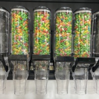 Distributeur de nourriture en vrac mural écologique, distributeur de noix naturelles, distributeur de bonbons M&M Sweetez, distributeur de nourriture en plastique pour magasin