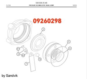 Diafragma HNBR SANDVIK Número de Pieza 09260298 para Perforadoras de Roca Hfx5t <span class=keywords><strong>Hl1000</strong></span> - Product Image 4