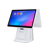 Sistema POS Táctil 2025 Android/Windows, Pantalla Táctil Capacitiva de 15.6 Pulgadas y 10 Puntos, Lector de Tarjetas Magnéticas, Caja Registradora