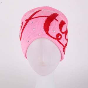 Bonnets d'hiver en tricot de haute qualité, personnalisés avec logo, jacquard, strass, vente en gros - Product Image 6