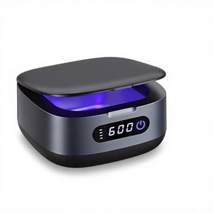 Limpiador Ultrasónico de Escritorio 50kHz con Temporizador Digital, Luz UV y Botón de Limpieza para Electrodomésticos Dentales y del Hogar - Product Image 1