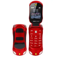Teléfono Móvil Flip F15 Desbloqueado 2G GSM Doble SIM, Mini Teléfono Celular con Diseño de Auto Deportivo, Cámara y Linterna