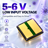 Émetteur céramique de précision 270nm 280nm 7-25mW 120 degrés pour équipement de stérilisation, traitement de l'eau, puce LED UVC