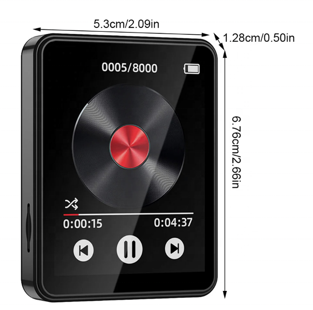 2.4 Inch MP3 Player Bt-compatible Full Screen Touch HiFi Music Player Built-in Speaker With E-book /FM/Radio/Video/Clock