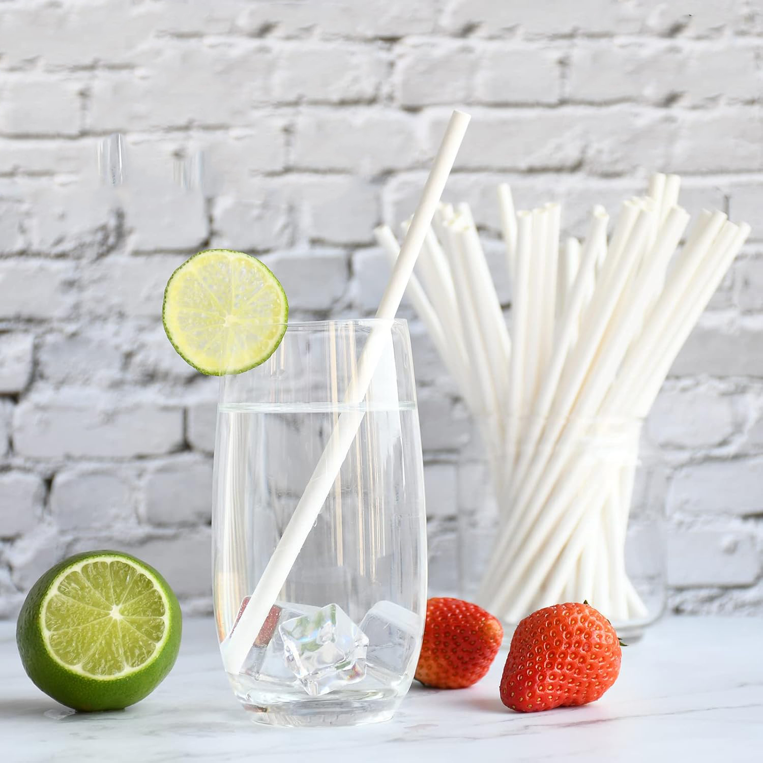 Wholesale Individually Wrapped White Paper Straws for Beverage