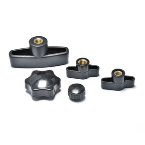 Mat <strong>Knobs</strong> Plastic Handle Clamping Nut Thread End <strong>Black</strong> <strong>Knobs</strong> - Product Image 2