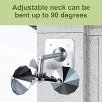 Dispositif anti-oiseaux N11 à énergie éolienne avec prisme rotatif réfléchissant à large portée 360° et miroirs rotatifs à énergie éolienne