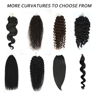 Extensions de cheveux au crochet en plumes, ondulation lâche T1B-30, cheveux humains bruts à cuticules intactes pour femmes noires, extensions de cheveux pré-séparées à pointe plume