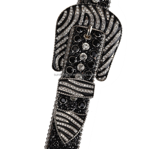 Ceintures Laser personnalisées pour hommes et femmes, nouvelle collection de styliste, Bb, <span class=keywords><strong>simone</strong></span>, brillant, cloutée, cristal, Dna, strass noirs, Pu, diamant - Product Image 4