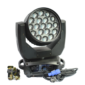 Projecteur LED professionnel 19x15W RGBW 4-en-1 à zoom avec effets de lumière préprogrammés pour DJ, soirées et éclairage de scène - Product Image 5