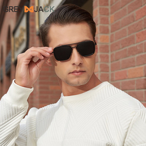 Lunettes de soleil polarisées unisexes, monture dorée, verres TAC, protection UV400, vision nocturne, lunettes de conduite, type 3, pare-soleil, monture en métal TR90 - Product Image 4