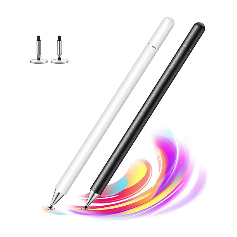 Tablet gambar profesional pensil kapasitif, pena Stylus sensitif tinggi pengisian aktif 2 in 1 layar sentuh