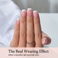 XCOATTIPS Faux ongles réutilisables en gel souple, couvrance totale, French Manucure, Stiletto, Carré, Courts, à presser, pour doigts, vente en gros, pré-conçus