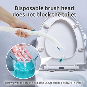 Disposable Multifunctional Toilet Cleaning Brush <b>Sponge</b> Replacement Head Waterproof Portable Plastic <b>Handle</b> for Bathroom Use - Product Image 3