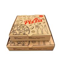 Boîte à pizza en carton kraft recyclé écologique, logo, couleur et taille personnalisables, isolation thermique, protection contre l'huile pour l'emballage alimentaire