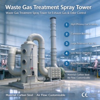 Laveur de tour de pulvérisation industriel en PP pour la purification des gaz d'échappement chimiques