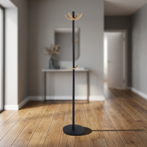 Perchero de Acero Minimalista de Alta Calidad con 6 Ganchos, Acabado Cromado, Mueble Moderno para Sala de Estar, Dormitorio, Oficina, Comedor, Hotel - Product Image 3