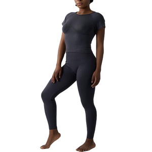 Womens Workout <b>Sets</b> 2 Piece Seamless Fitness Scrunch Yoga Outfits Leggings <b>and</b> Crop <b>Top</b> Matching Athletic Gym Wear 2026 - Product Image 4