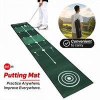 Tapis de putting de golf en polyester non tissé personnalisé pour l'entraînement et la pratique du golf en intérieur, petit simulateur de golf – Vente directe usine