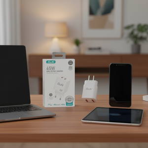 S & N 45W dual PD ชาร์จเร็วแบบคู่พร้อมสองพอร์ตสำหรับสมาร์ทโฟนและแท็บเล็ต - Product Image 3