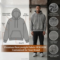 Sweat à capuche professionnel pour homme, style vintage, avec logo brodé en strass, en molleton épais 100% coton, personnalisable OEM, streetwear