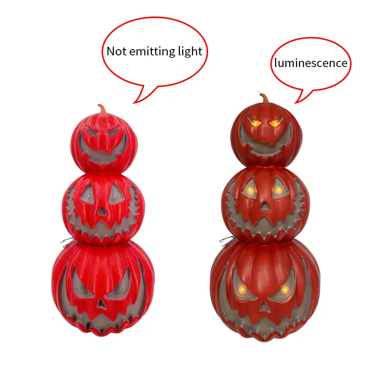 Customized popular Halloween led lamp three-layer pumpkin decoration Indoor and outdoor layout