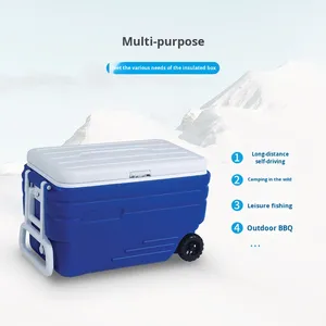 Large-capacity Portable PU Insulated <b>Box</b> 98 Liters Car-mounted Catering Delivery Fresh Food Refrigeration Custom <b>Cooler</b> <b>Box</b> - Product Image 5