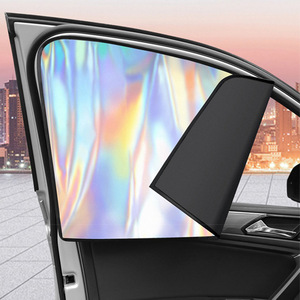 Car Sunshade Side Curtain Magnetic Colorful Laser <b>Window</b> <b>Shade</b> Titanium Silver Universal Car Sun Protection - Product Image 1