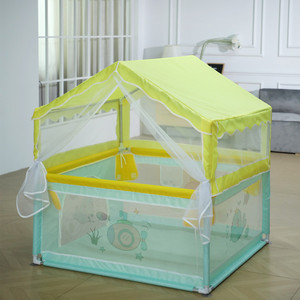 2025 nouveau style <span class=keywords><strong>parc</strong></span> pour bébé avec maison de jeu et moustiquaire conception de sécurité anti-renversement intérieur ou extérieur - Product Image 5