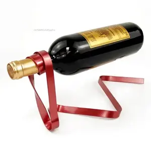 Ruban coloré fer porte-bouteille de vin fer créatif suspendu casier à vin Bar armoire décor à la maison cuisine décoration salle à manger