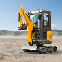 Mini-excavatrice sur chenilles compacte tout-terrain JIAHE 8016 de 1,6 tonne avec moteur Euro 5, boîte de vitesses, roulement, engrenage, pompe moteur haute performance de 10,2 kW, garantie 1 an