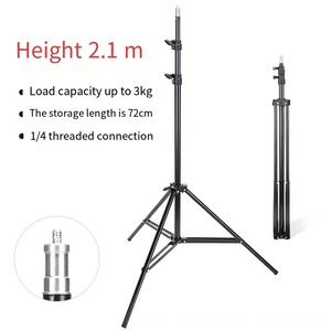 Soporte para Teléfono de 210 cm con Soporte para Celular, Soporte de Luz Ajustable, Trípode para Anillo de Luz de Cámara DSLR/SLR - Product Image 2