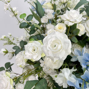 Nueva Bola de Flores Artificiales Realistas de Seda de 60 cm, Azul y Blanca, Decoraciones para Centros de Mesa de Boda - Product Image 5