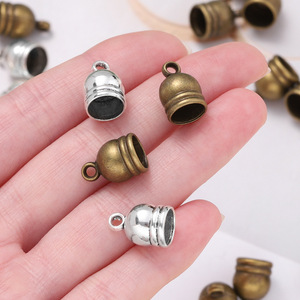 Zinc Alloy <b>Weight</b> Cap Round <b>Small</b> Plated For Necklace Making Jewelry Findings - Product Image 4