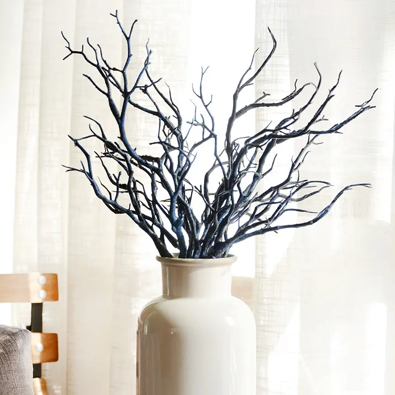 wholesale custom color indoor Home Decor Plastic Stems Dry Twigs Artificial Dried Tree Branch
