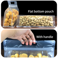 Expédition rapide d'usine Offre Spéciale huit joint latéral refermable fermeture à glissière Transparent Doypack pochette sac en plastique avec poignée