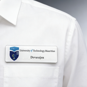 Badge nominatif personnalisé avec logo blanc imprimé, résistant à l'eau, pour le personnel et les étudiants des universités - Product Image 3