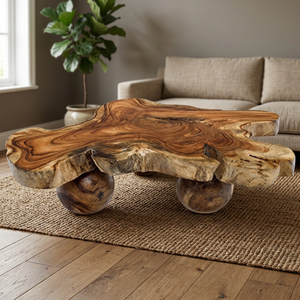 High Quality Best Design Rustic Style Suar Wood Coffee Table Simple Elegant Modern Design Living Room Home Furniture Cirebon - Product Image 2