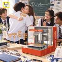 Robot de peinture au sucre électrique Panda 110V-220V pour événements scolaires et cérémonies de remise des diplômes
