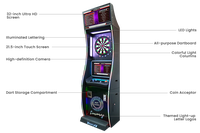Machine à fléchettes électronique à monnayeur, jeu de fléchettes à écran tactile avec système de notation LED pour bar, centre de jeux et salle d'arcade